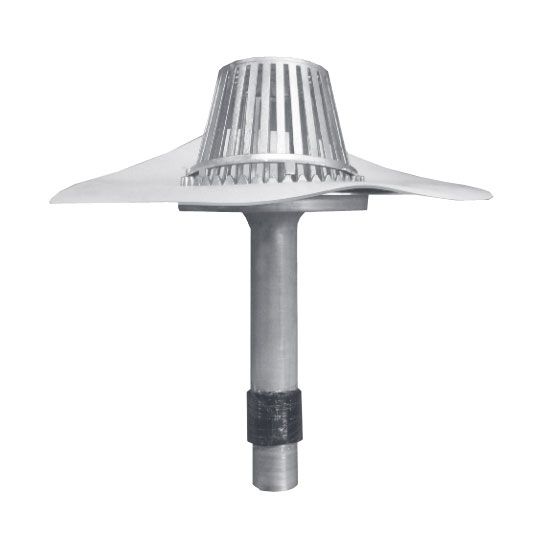 GAF 2.5 in EverGuard® TPO Drain Insert with Clamp Ring - Retrofit Grey