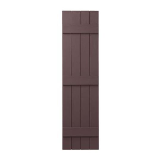 15" x 43" Board & Batten Standard 4-Board Shutters - Closed Style