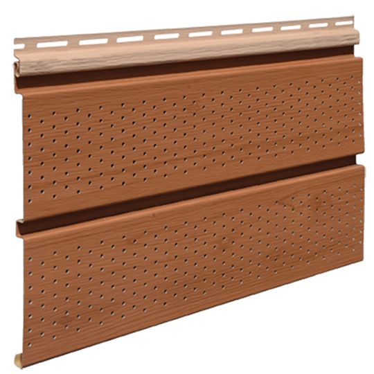 RMC Siding Timbermill D5 Vented Soffit Stained American Cedar