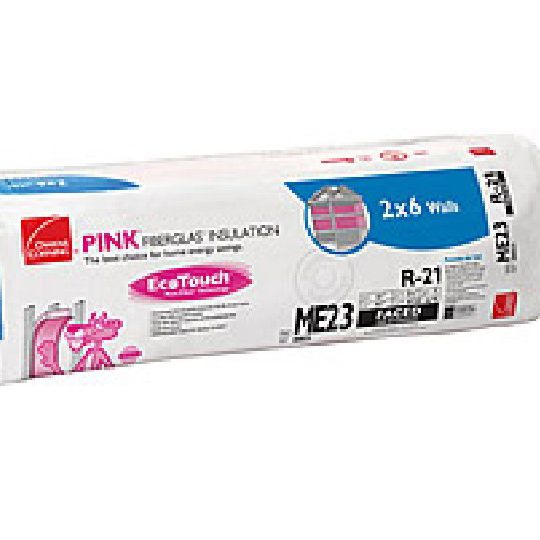 5-1/2" x 15" x 105" R-21 K27 EcoTouch® PINK® Fiberglas™ Unfaced Batt Insulation with PureFiber® Technology - 87.5 Sq. Ft. Bag