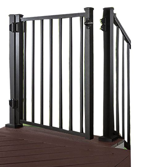 Adjustable Aluminum Gate Kit with 48" Round Balusters