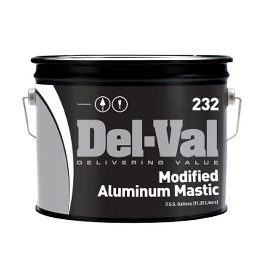 Del-Val 232 Modified Aluminum Mastic - 3 Gallon Pail