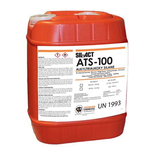 SIL-ACT® ATS-100 LV (Low-VOC) Penetrating Silane Waterproofing Treatment - 5 Gallon Pail