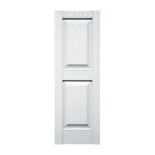 16.5 in x 51 in P2 Raised Two Equal Panel Shutter White