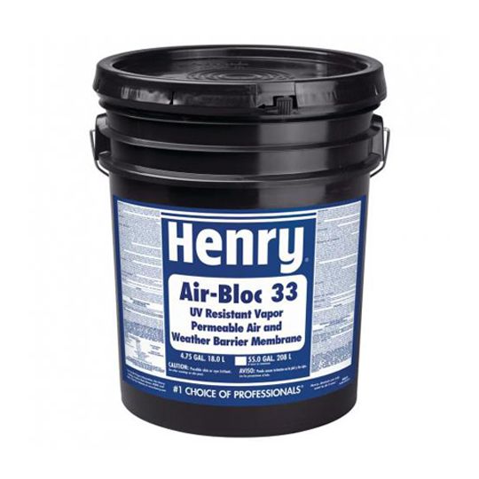 Air-Bloc 33MR UV-Resistant, Vapor Permeable Air and Weather Barrier Membrane - 5 Gallon Pail