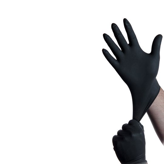 Black Lightning Powder Free Nitrile Examination Gloves - Large - Box of 100