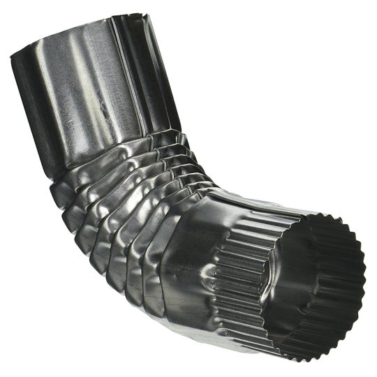 26 Gauge 4" Round Corrugated Galvanized Steel 75° Elbow