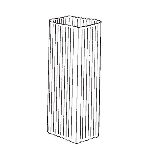 .019" x 2" x 3" x 10' Square Corrugated Painted Aluminum Downspout
