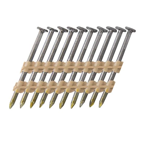 2-3/8" x .113 Smooth Shank Basic Bright 21° Full Round Head Plastic Strip Nails - Carton of 5,000