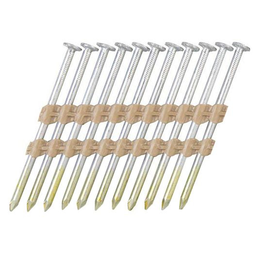 2-3/8" x .113 Smooth Shank Electro-Galvanized 21° Full Round Head Plastic Strip Nails - Carton of 5,000