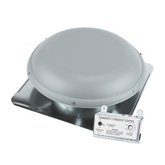Power Attic Ventilator Roof-Mount Metal with Thermostat Power Cool - 1170 CFM