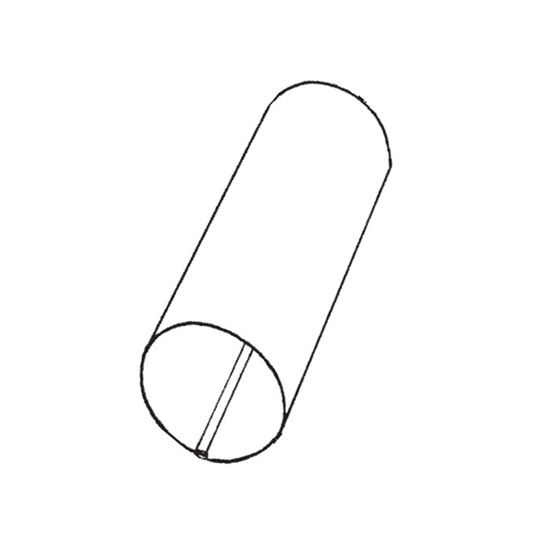 .019" x 3" x 10' Plain Round Painted Aluminum Downspout