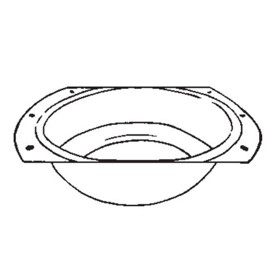 5" or 6" K-Style 3" x 4" Oval Painted Aluminum Wide Flange Pop Rivet Outlet