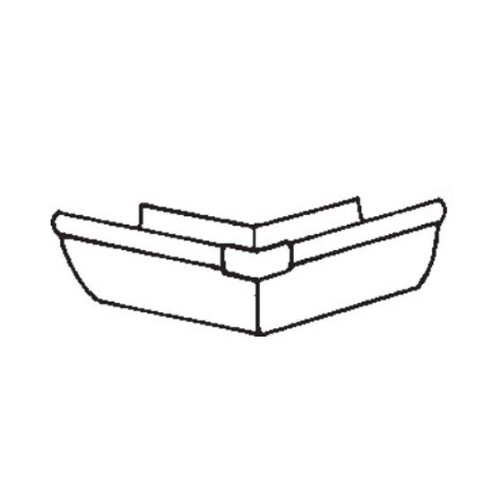 6" Half Round Outside Painted Aluminum 90° Miter