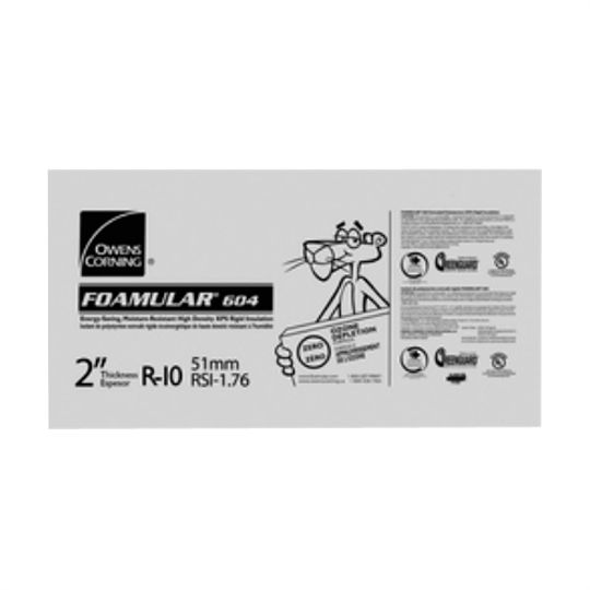 1-1/2" x 2' x 8' FOAMULAR® 604 Extruded Polystyrene (XPS) Rigid Foam Insulation