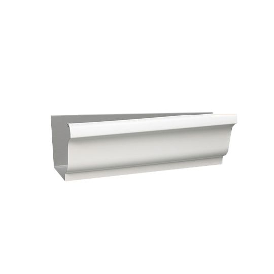 .032" x 6" x 21' K-Style Painted Aluminum Gutter Hemback