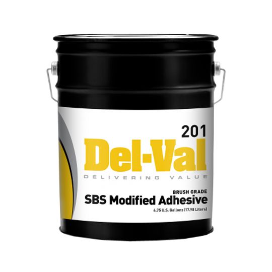 Del-Val Brush Grade SBS Modified Adhesive - 5 Gallon Pail