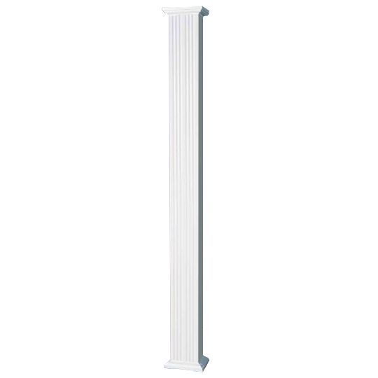 8" x 9' Square Fluted Column with Capital & Base
