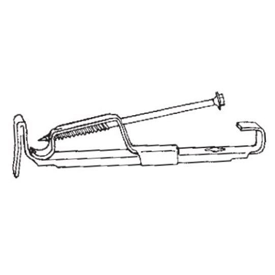 5" K-Style Copper Hidden Hanger with Screw for Straight Back Gutter