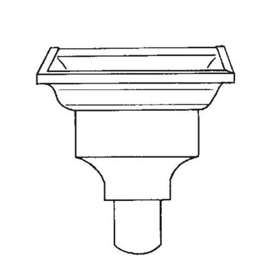 Plain Painted Aluminum Conductor Head with 3" Oval Outlet