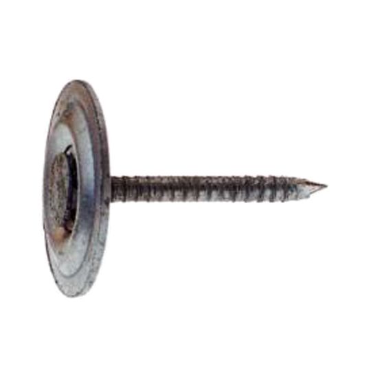 1" Grip-Cap® Ring Shank Round Metal Cap Nails - 50 Lb. Box