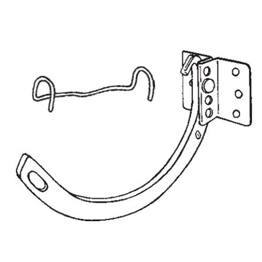 6" Half Round #10 Galvanized Steel Combo Circle & Shank with Spring Clip