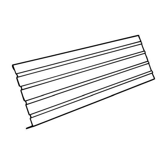 4" Aluminum L-Style Ribbed Fascia