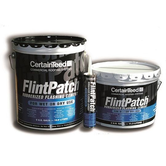 FlintPatch (Wet/Dry) Rubberized Flashing Cement - 3 Gallon Bucket