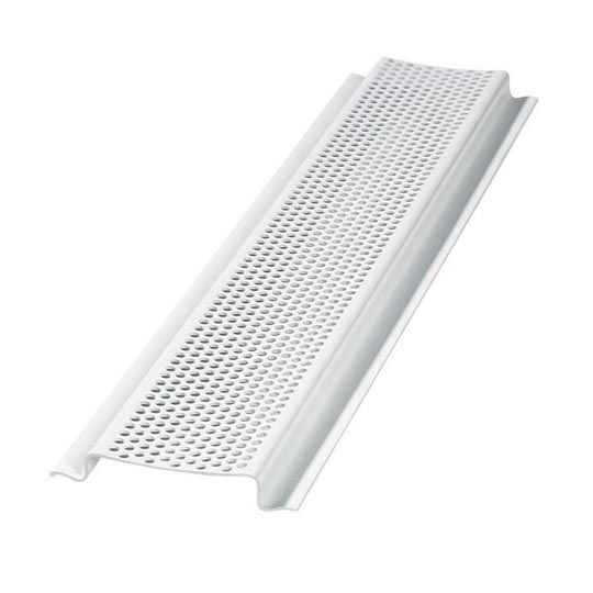 Perforated PVC Continuous Soffit Vent - Retrofit Double Leg Return