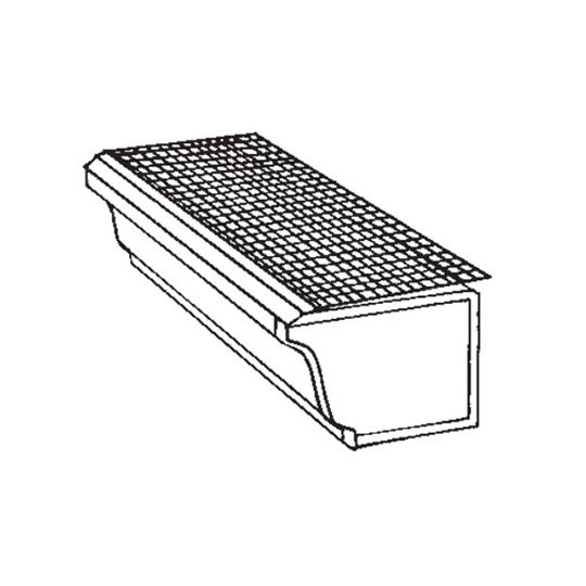 5" x 4' K-Style Lock-On Painted Galvanized Steel Gutter Guard