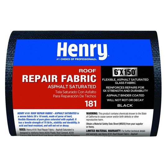 181 6" x 150' Roof Repair Asphalt Saturated Fiberglass Fabric