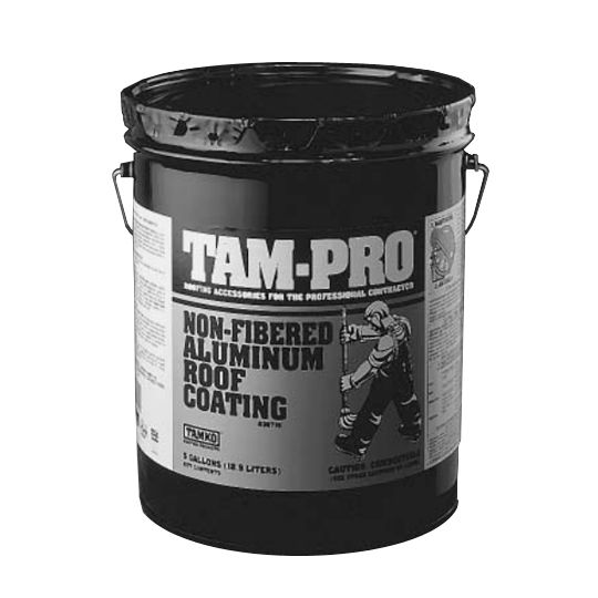 TAM-PRO 855 3 Lb. Non-Fibered Aluminum Roof Coating - 5 Gallon Pail