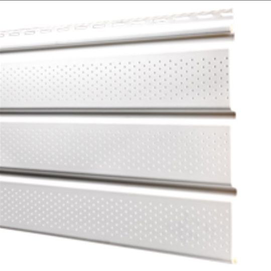 Triple 4" Perforated Vent Vinyl Soffit - Brushed