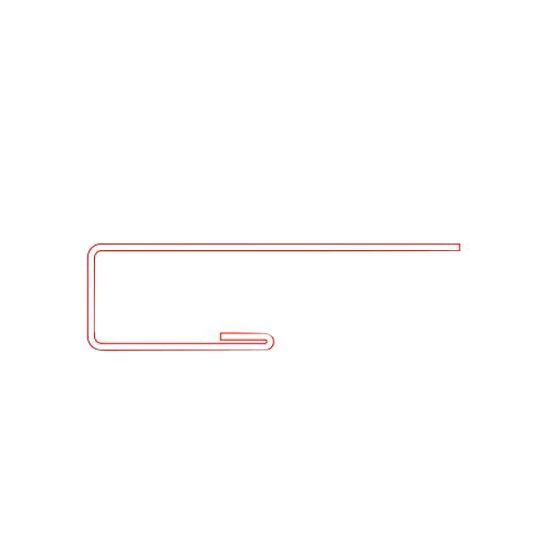 .019 x 1/2" x 12' Aluminum J-Channel 1