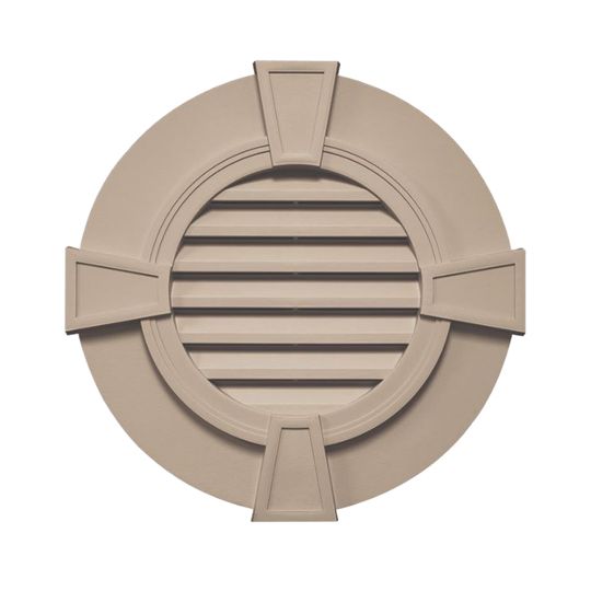 Designer Series Round Gable Vent with Keystones