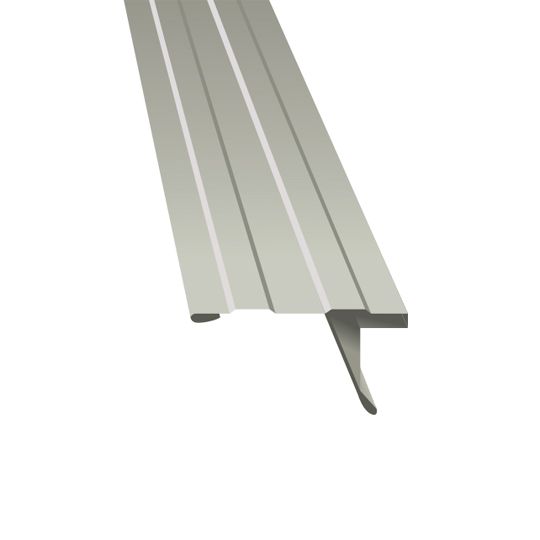 10' D1.5 Standard Aluminum Style D Roof Edge with Hems