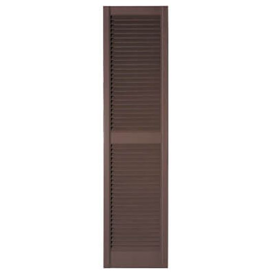 15" x 63" Standard Open Louvered Shutters - Regular Style