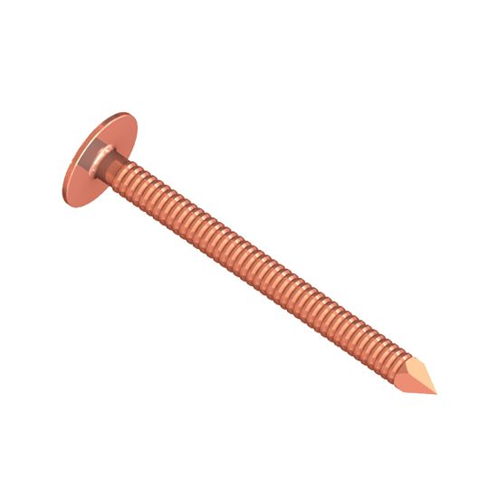 1" (2d) Copper Ring Shank Roofing/Slating Nails - 5 Lb. Box
