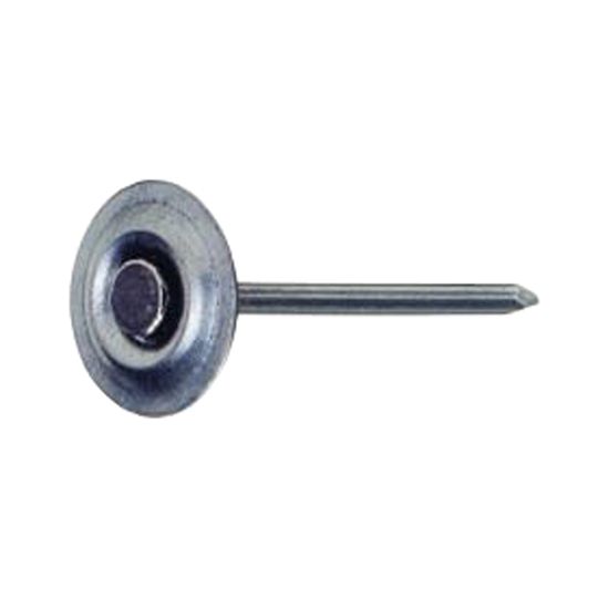 7/8" Fluted Shank Metal Round Cap Masonry Nails - 25 Lb. Carton