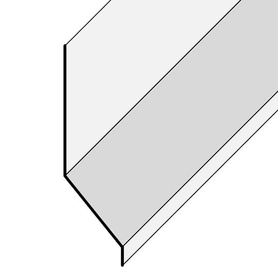 29 Gauge (Standard) x 7-1/2" x 10' Galvanized Apron Flashing