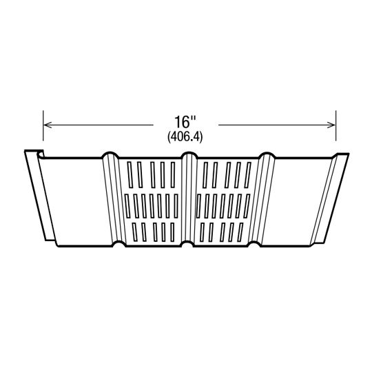 16" Hi-Tensile™ Quad-4 Center Vented Aluminum Soffit