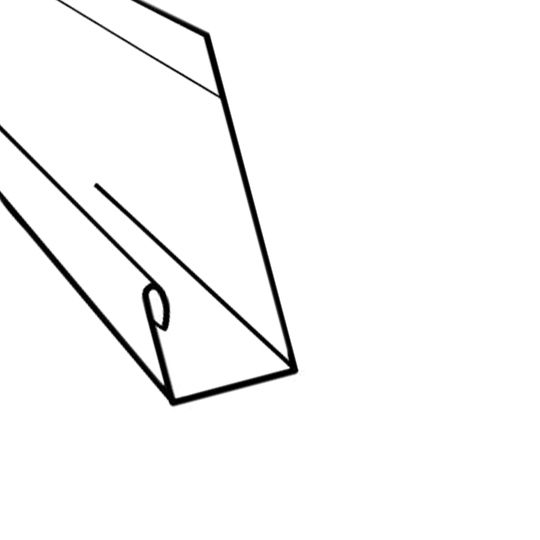 1/2" Aluminum Soffit J-Channel