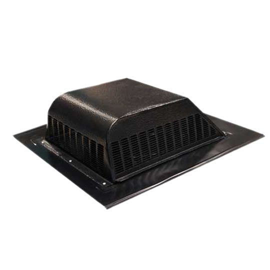 VentSure Galvanized Steel High Profile Slant Back Roof Vent with Exterior Louver