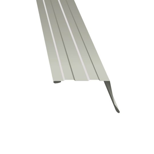 H2" Commercial Aluminum Style H Roof Edge with Hems