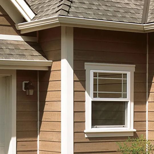 5/4" x 4" x 4" x 20' Restoration Millwork® One-Piece Corner with J-Pocket - Woodgrain Finish