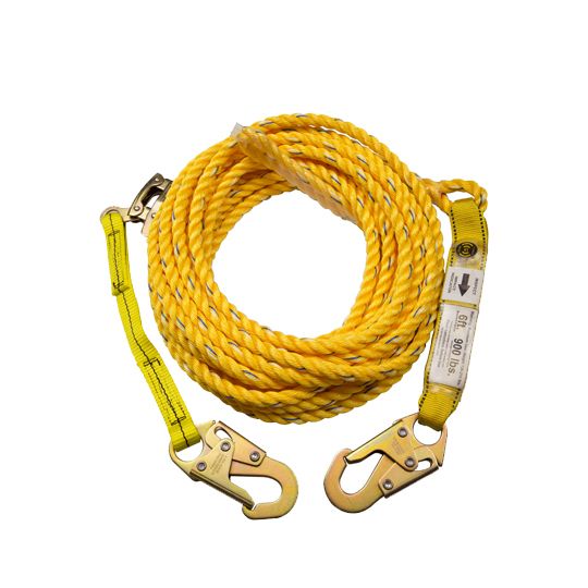 50' Poly Steel Rope Vertical Lifeline Assembly