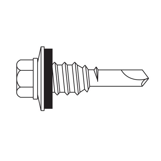 1/4-14 x 7/8" Lap TEK Fastener Piece