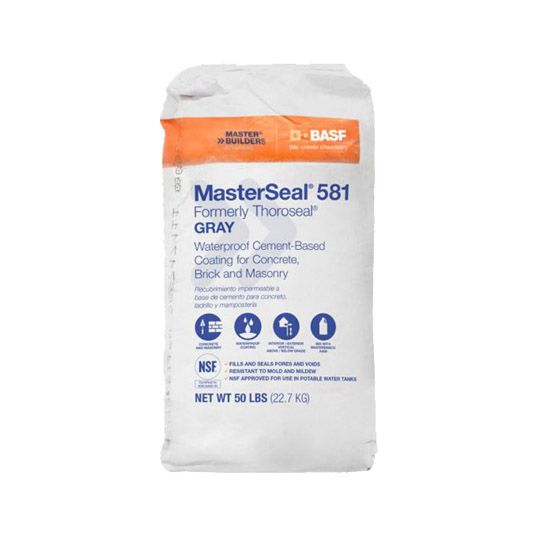 Thoroseal® 581 Waterproof Cement-Based Coating for Concrete, Brick and Masonry - 50 Lb. Bag