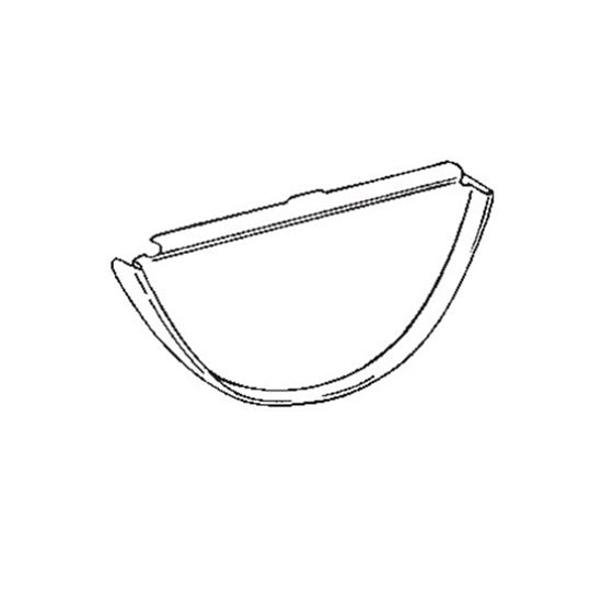 6" Half Round Mill Finish Aluminum End Cap