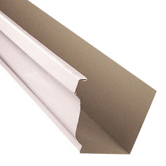 .032" x 8" x 10' K-Style Painted Aluminum Gutter Straight Back